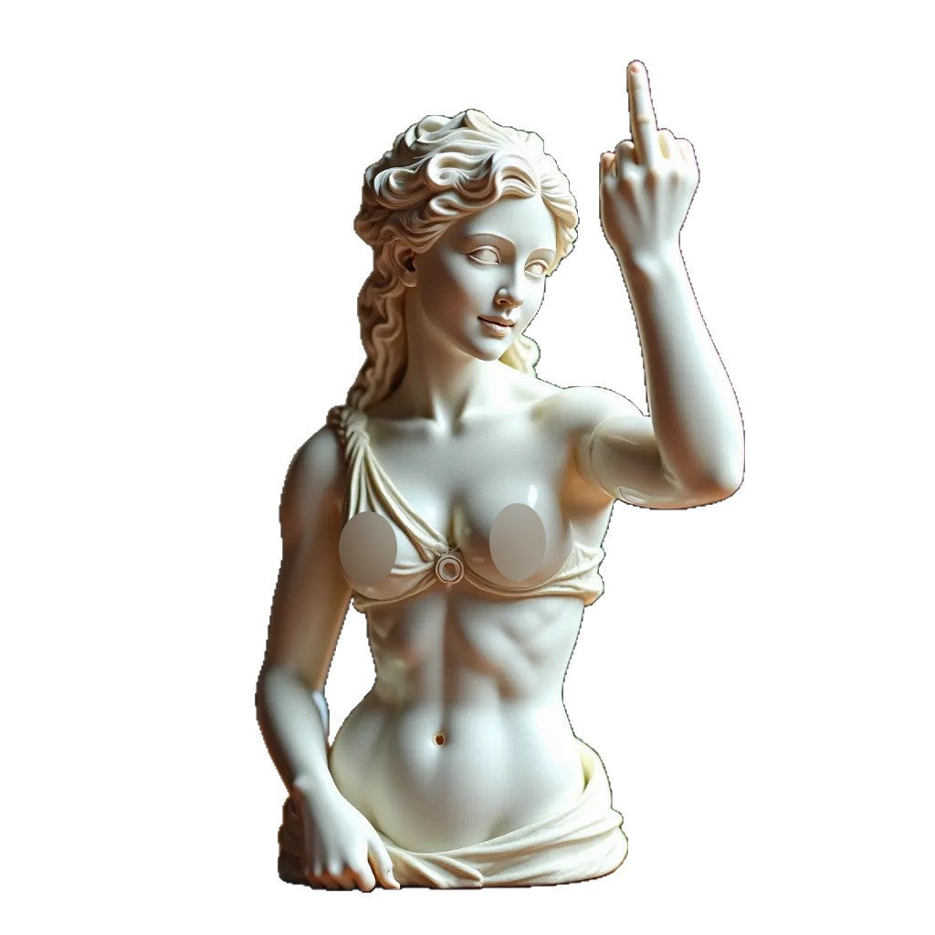 Funny Greek Statue That Flips People Off