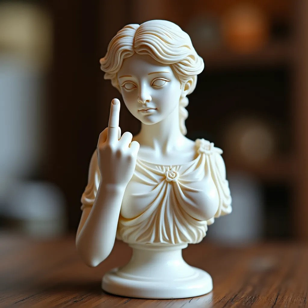 Funny Greek Statue That Flips People Off